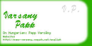 varsany papp business card